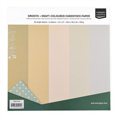 Vaessen Creative Kraftgetönter Cardstock (glatt)